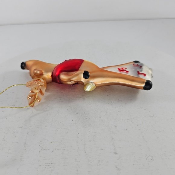 Pottery Barn Reindeer Dancer Ornament Blown Glass Christmas - Picture 3 of 8